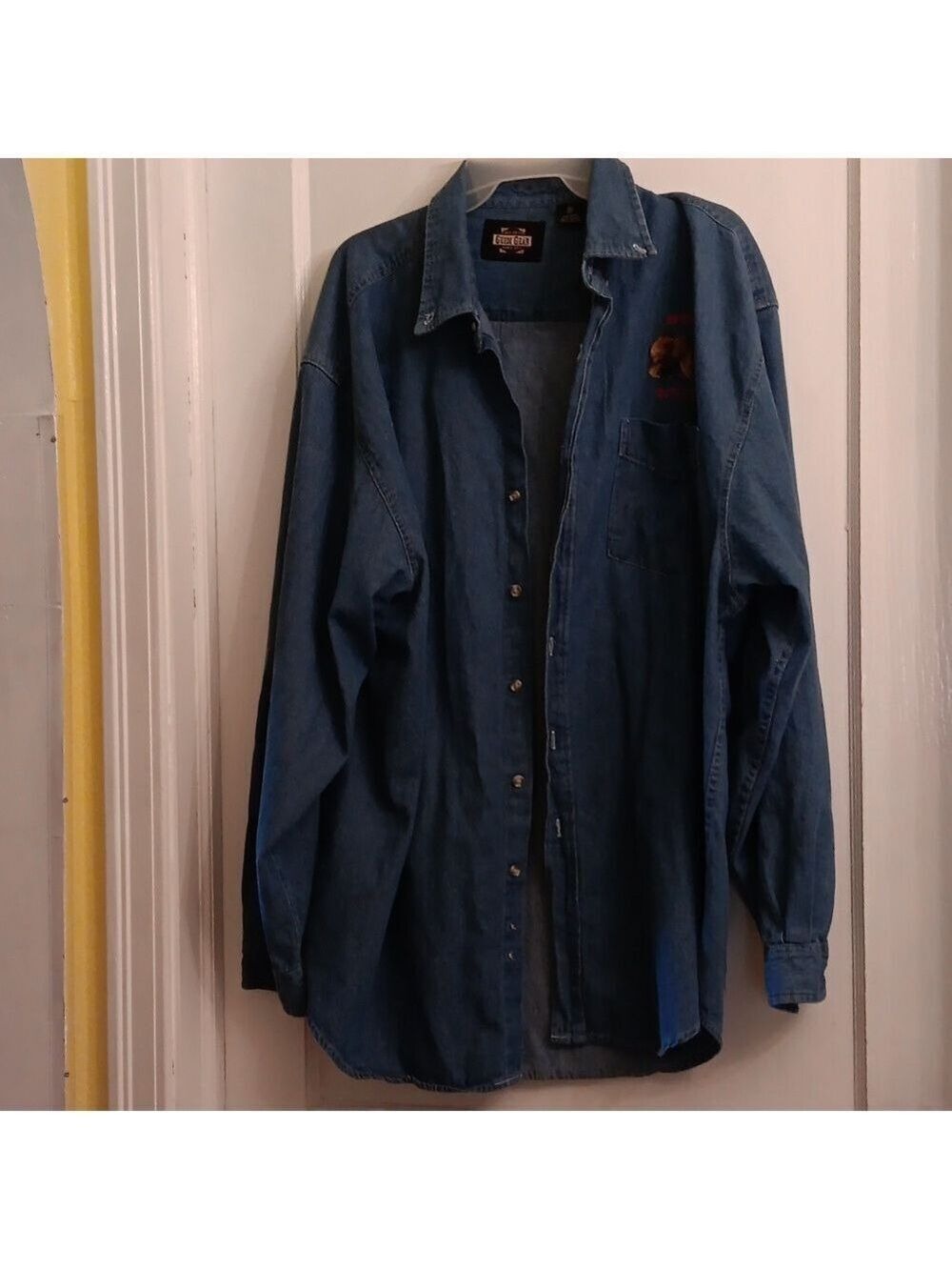 Guide Gear Mens Denim Button Shirt  Long Sleeve Shirt SIZE 2XL